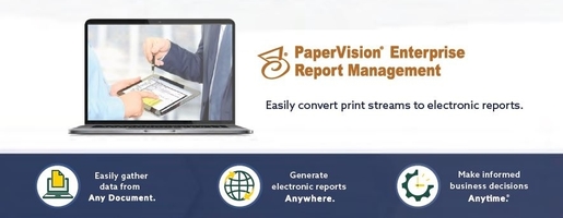 PaperVision<sup>&reg;</sup> Enterprise Report Management infographicmain image